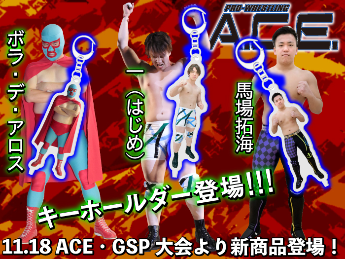 「Pro-Wrestling ACE ーVol.8ー」11.18東京・GENスポーツパレス大会より新商品登場のお知らせ